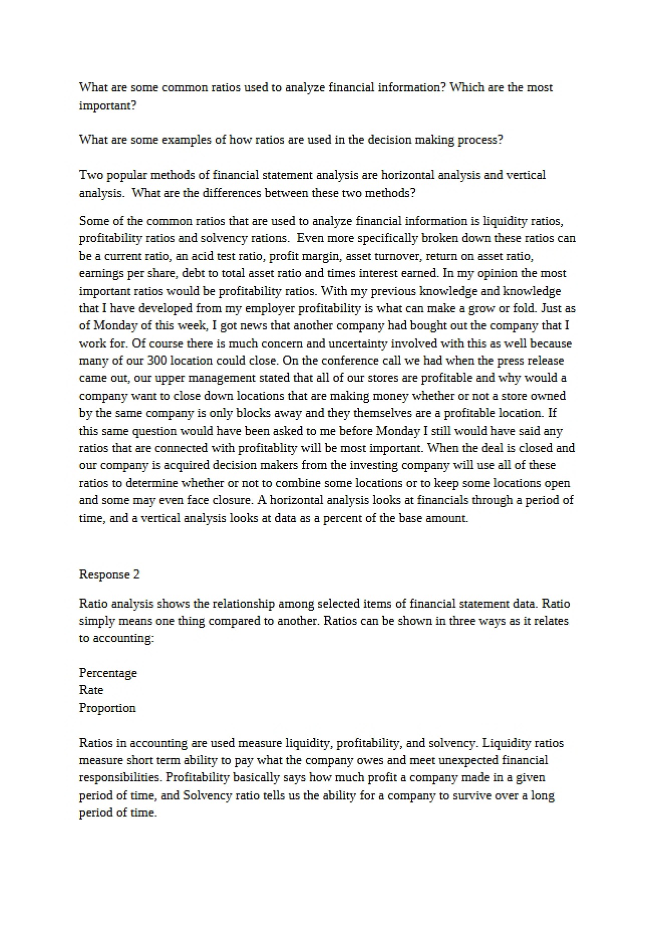 Essay (I)