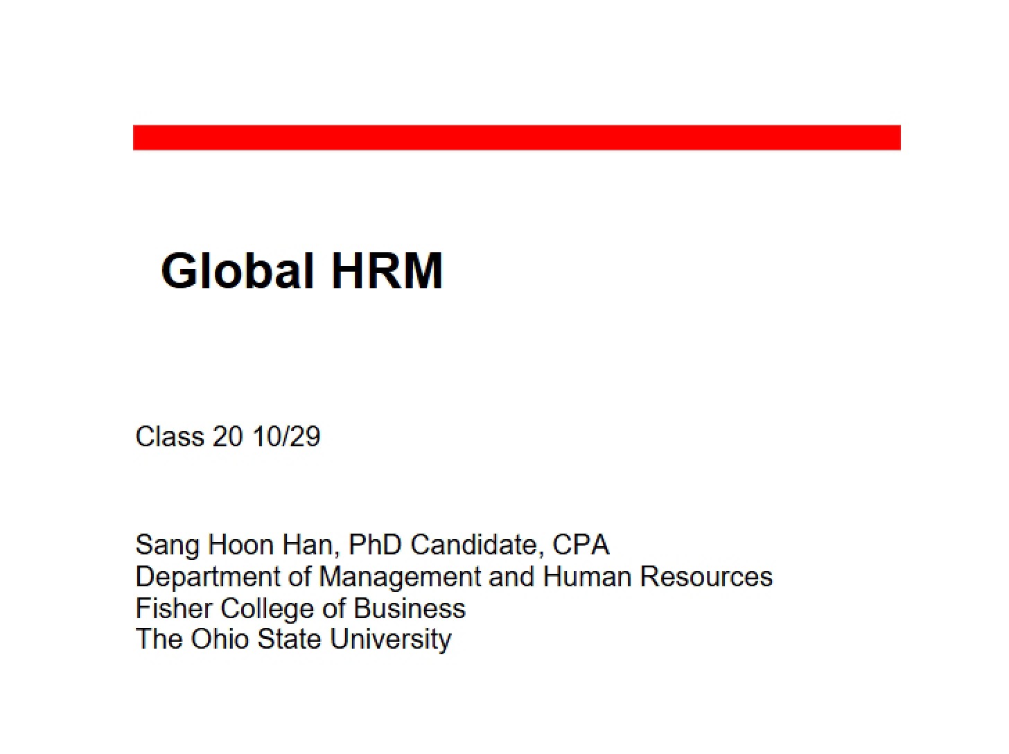 Human Resource Management Globally