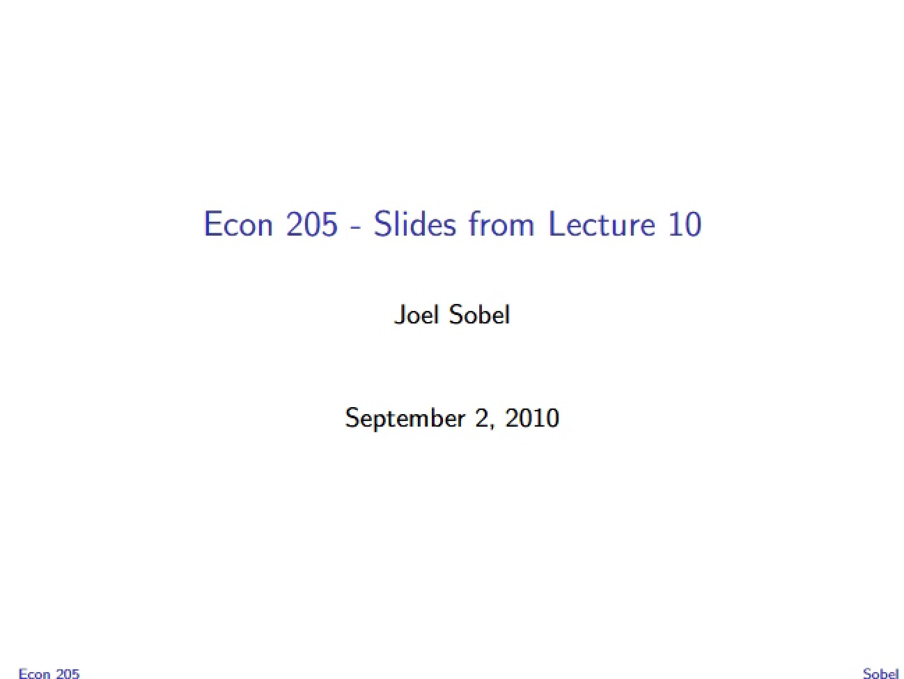 Mathematical Methods for Economists Notes