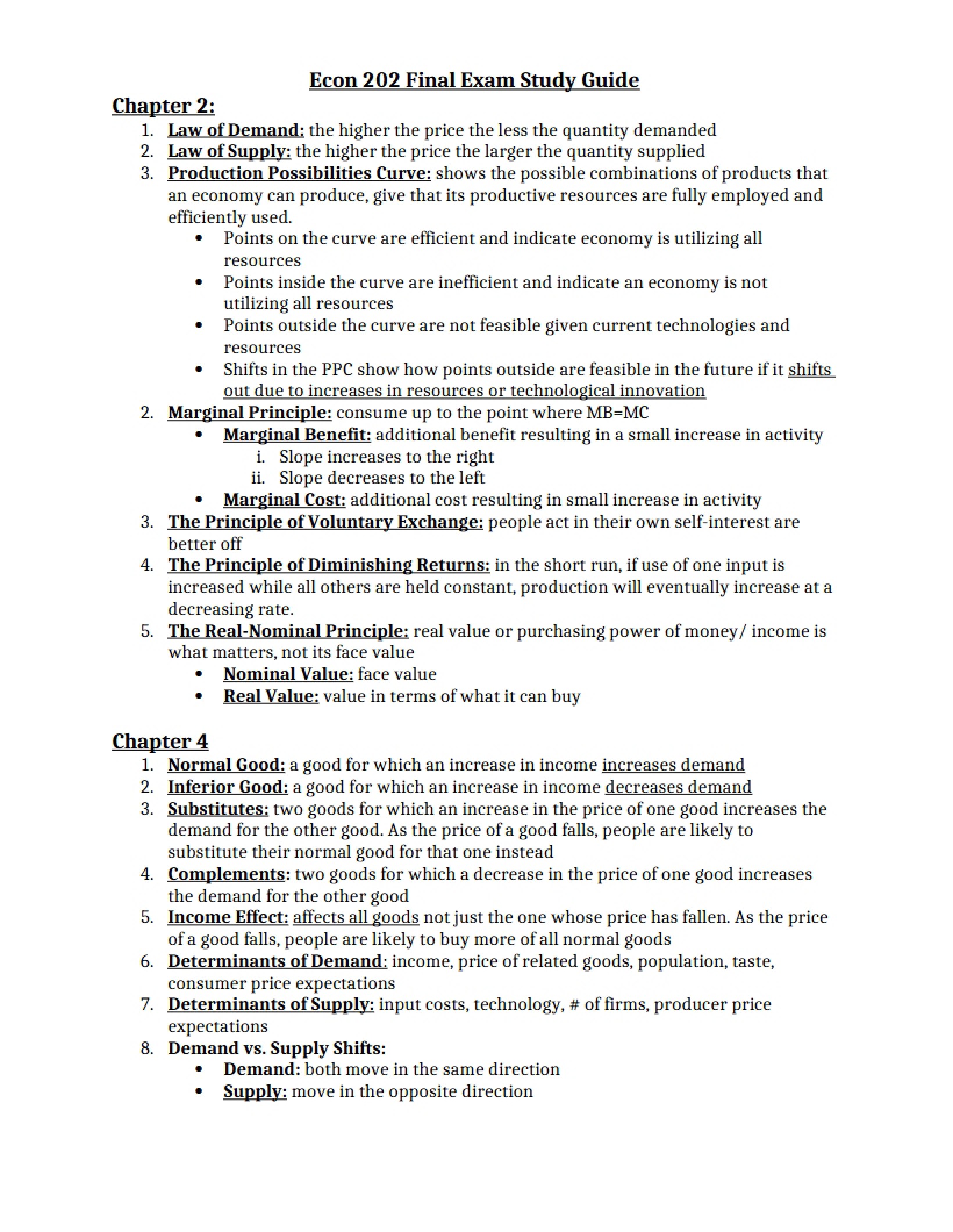 Macroeconomics Final Exam Guide