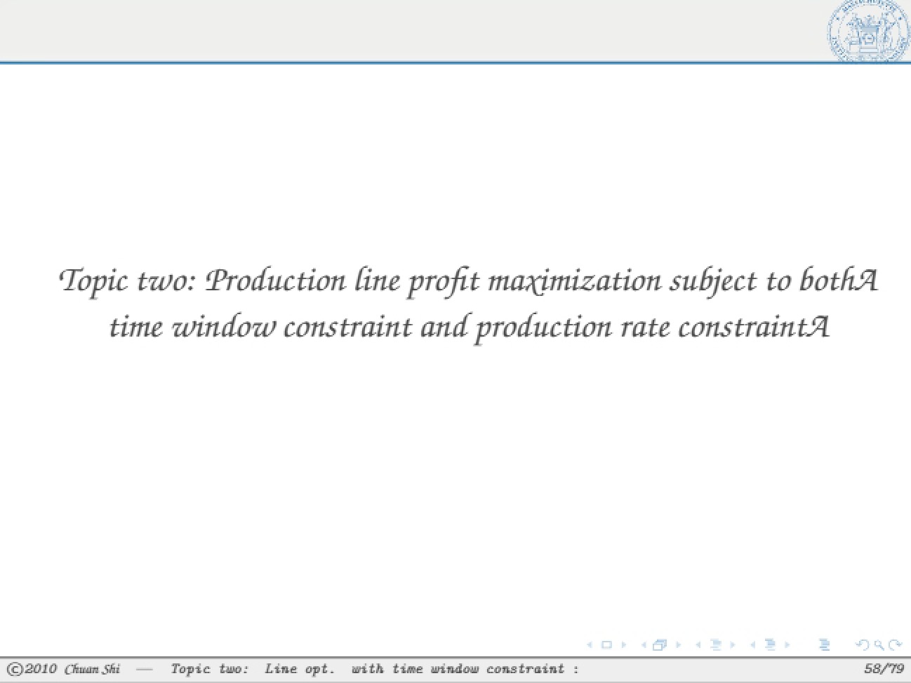 Profit Maximization in Production Lines