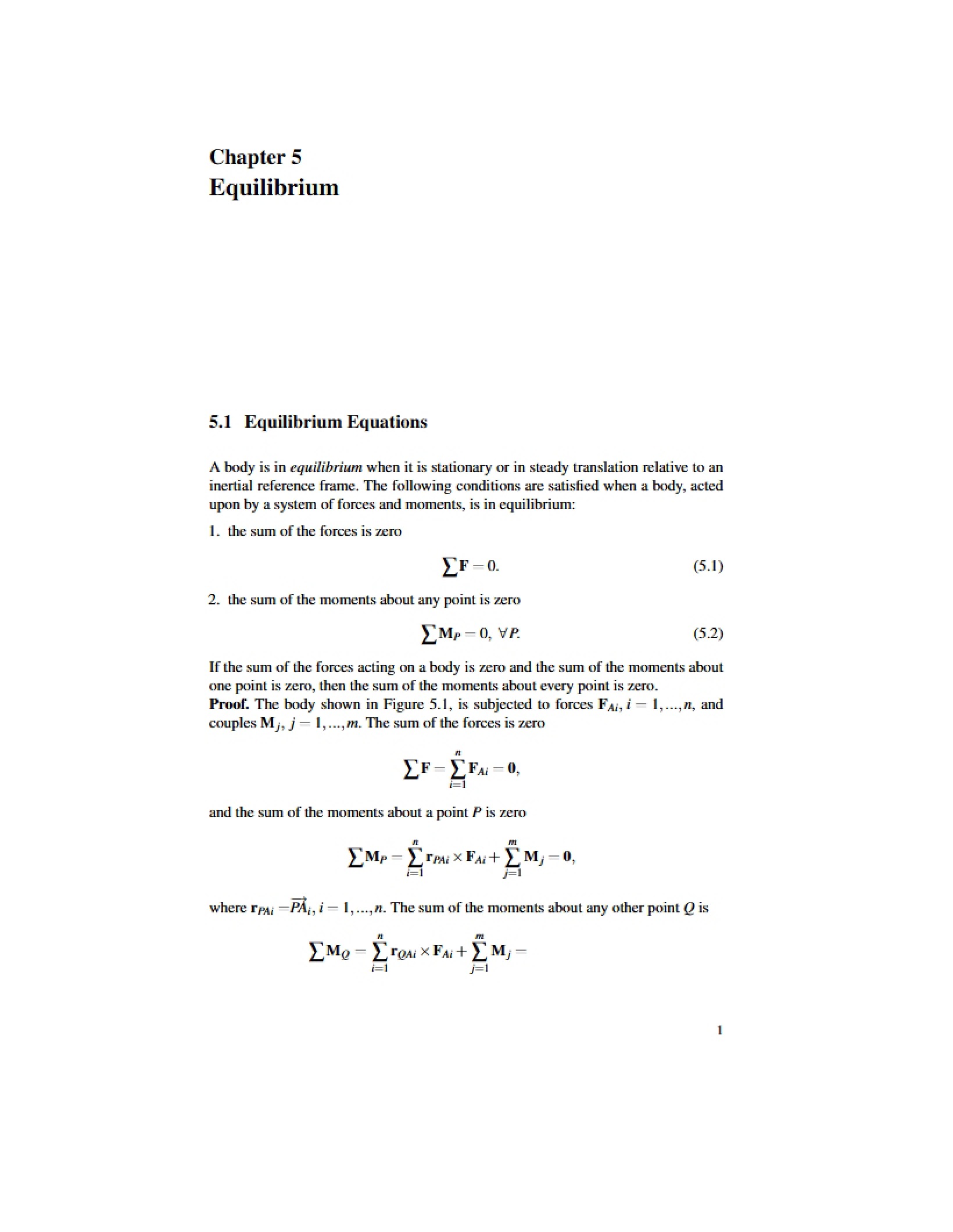 Equilibrium Principles