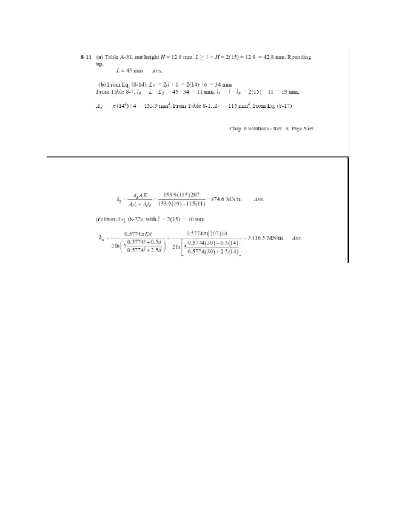 Solution for Homework 1 2011