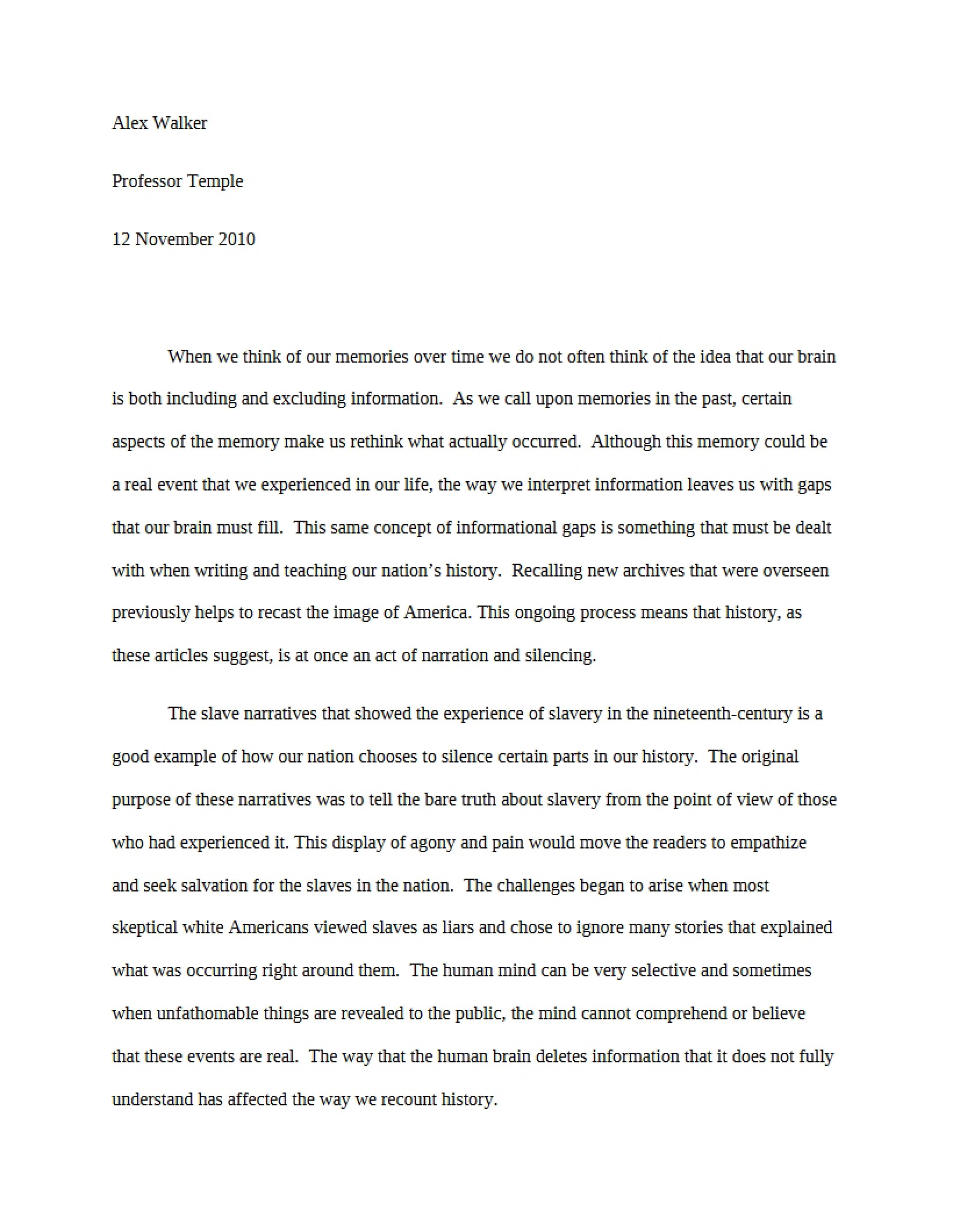 Essay Assignment