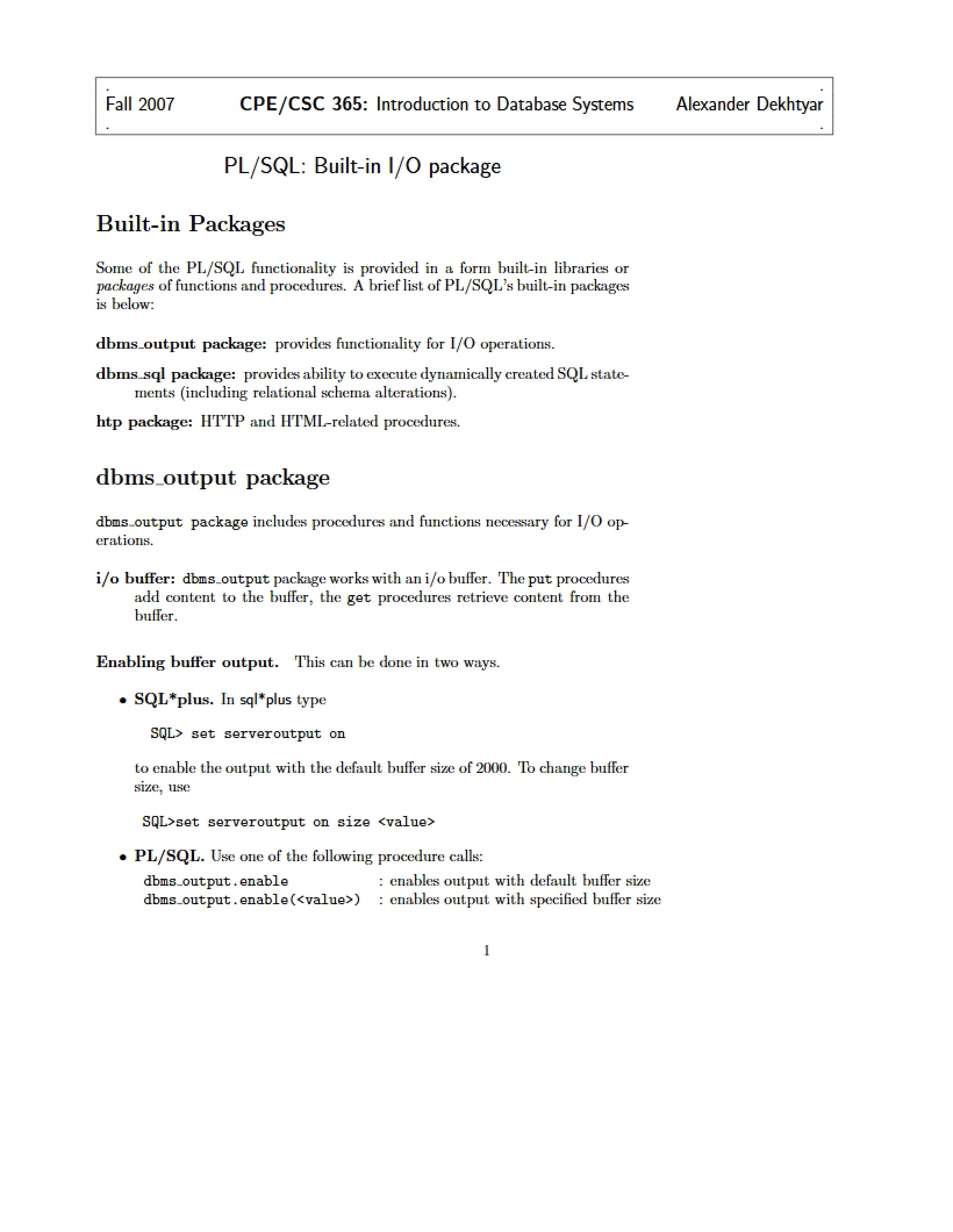 Lecture 14 - Database Systems