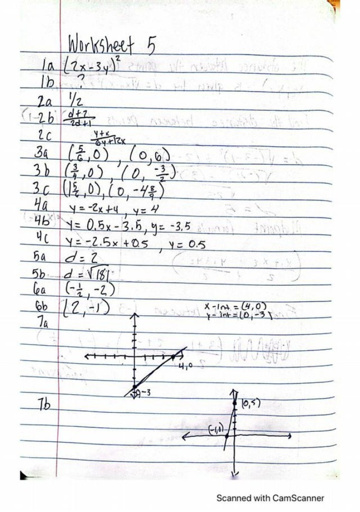 MATHALGEBRA Worksheet 5