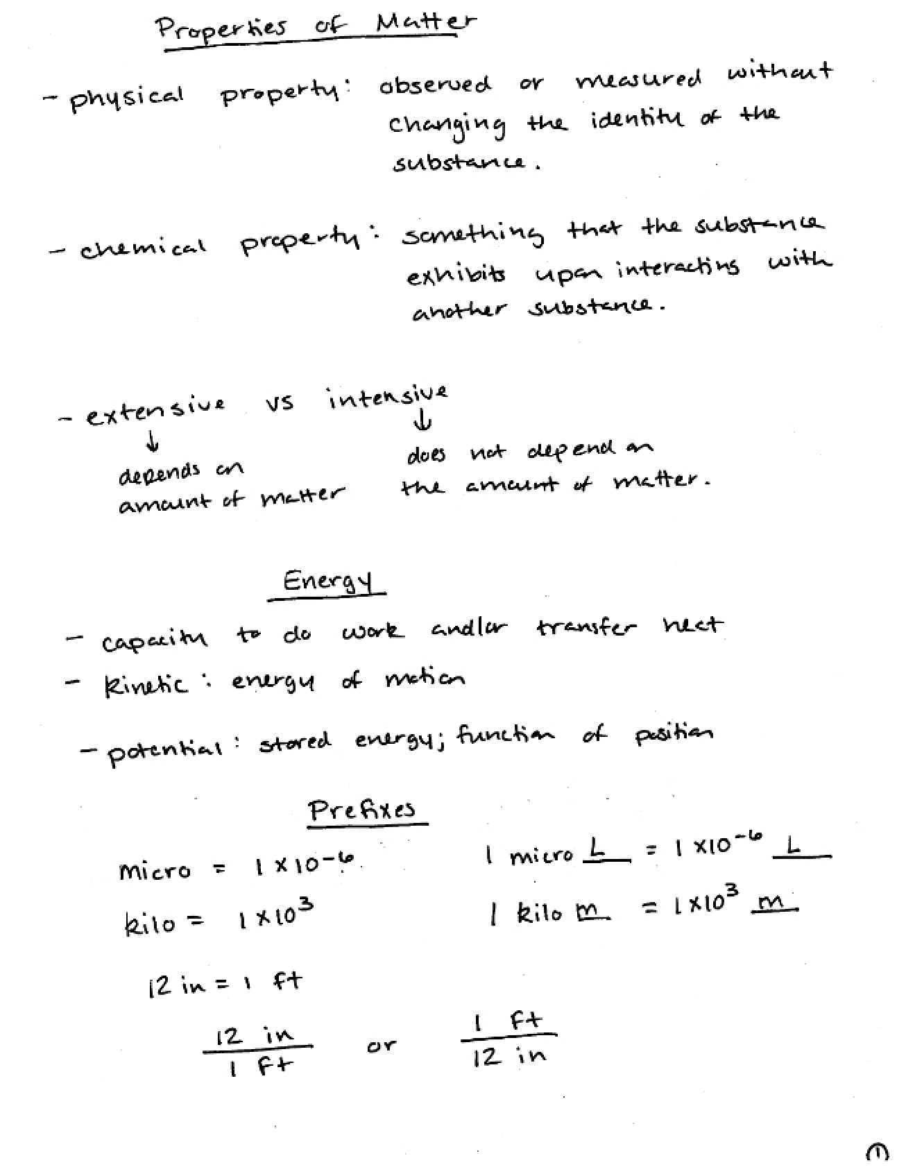Overview of the Properties of Matter