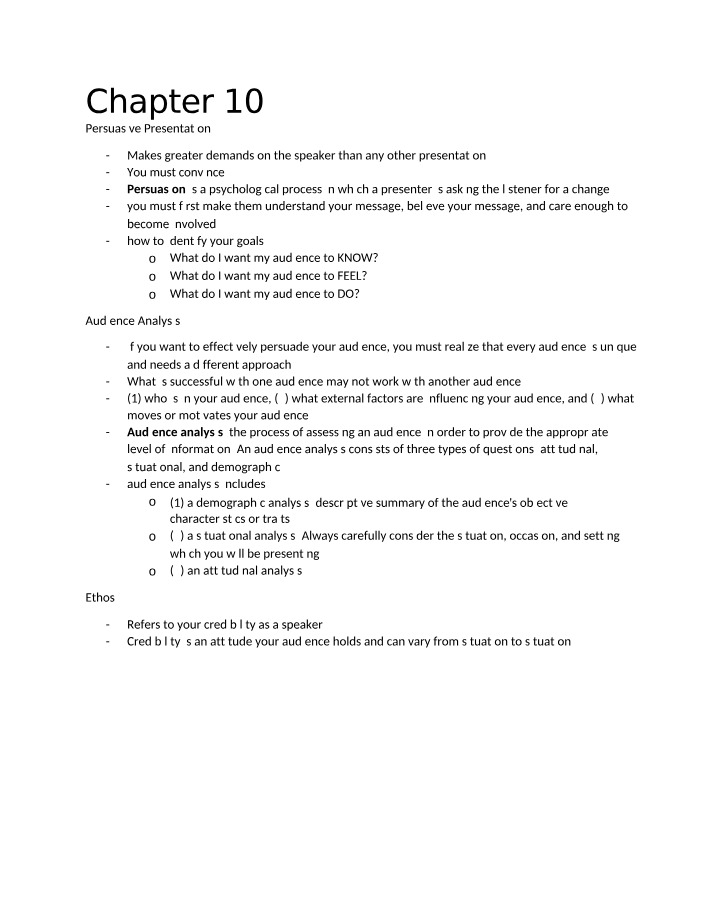 Course Chapter Notes