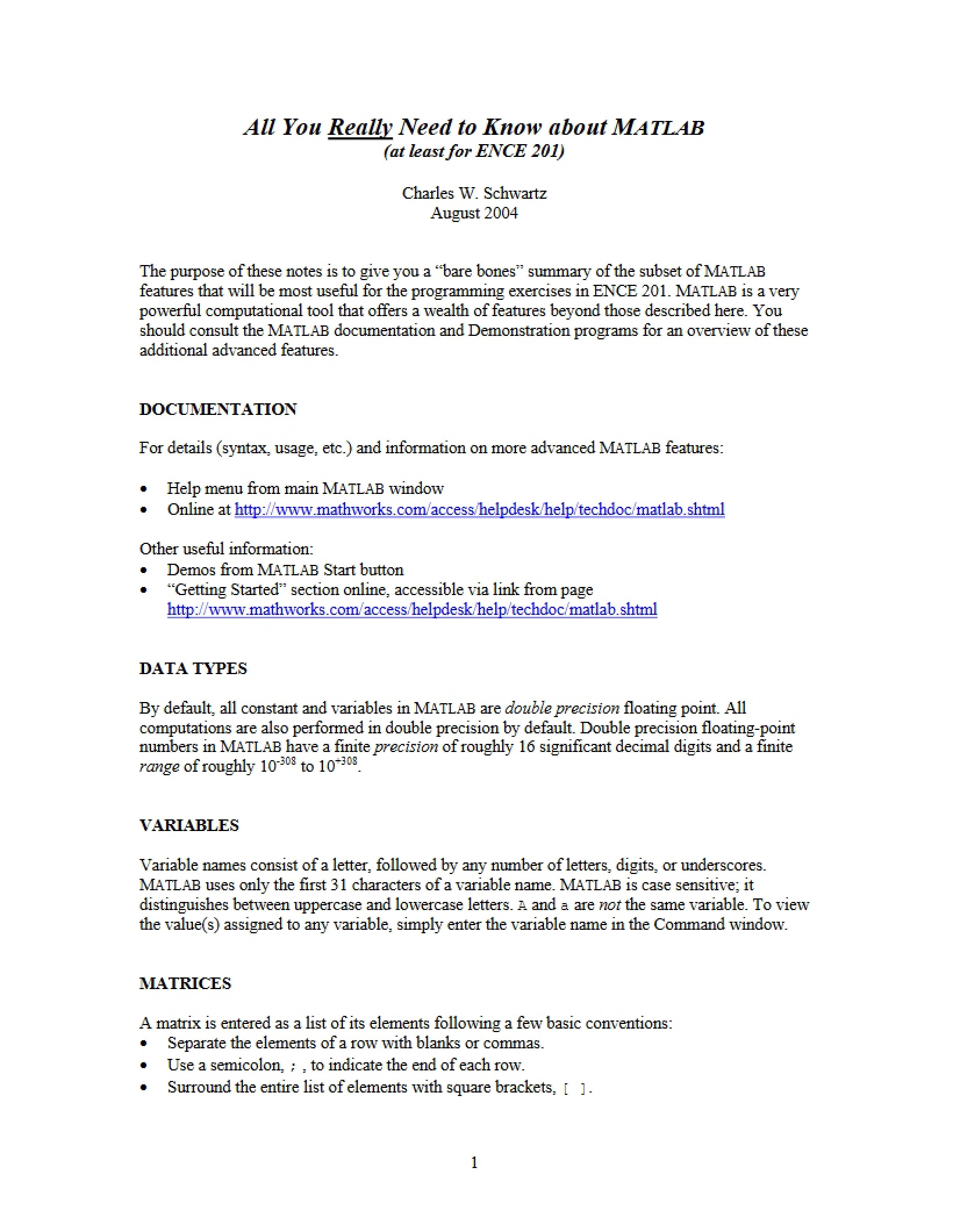 MATLAB Essentials
