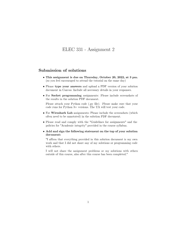 Web Server Socket Programming - Assignment 1 Solution