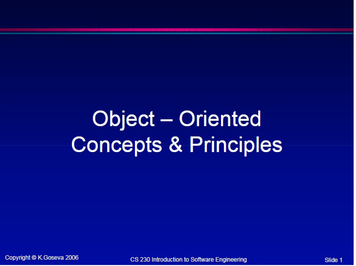 Concepts and Principles of Orientation