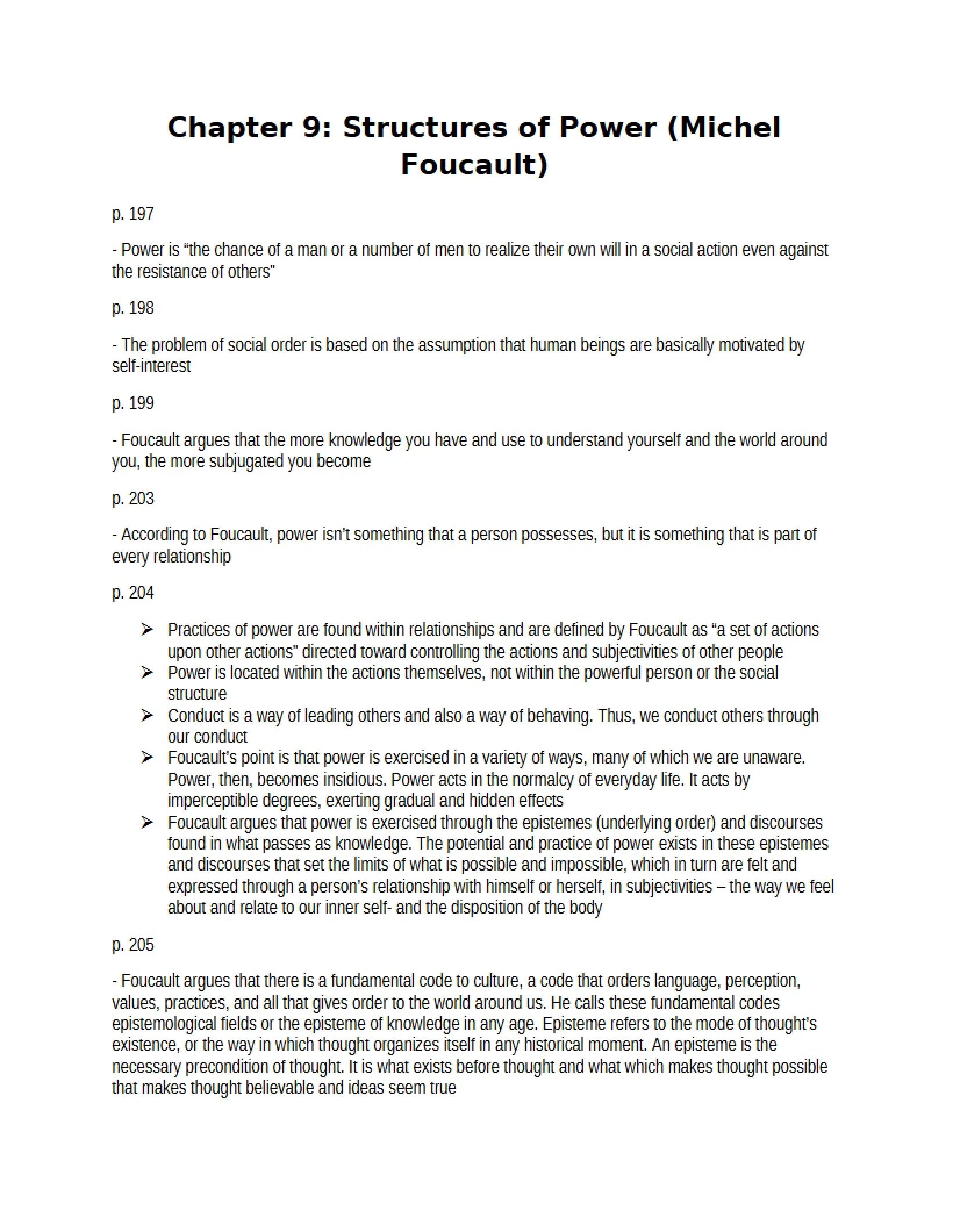 Power Structures Ch. 9