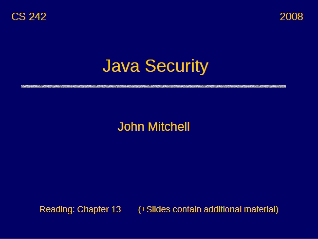 Introduction to Java Security
