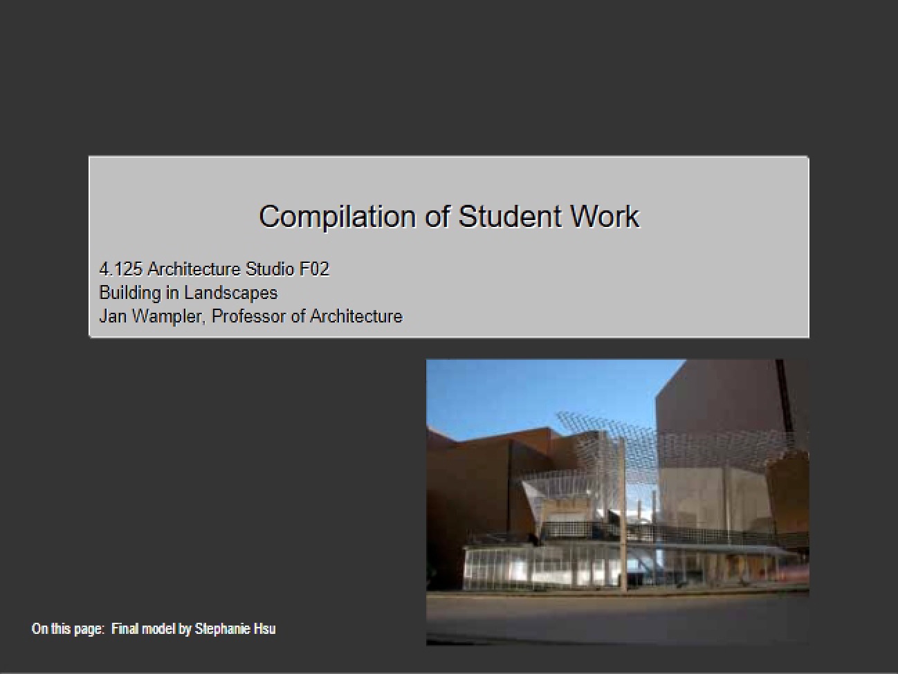 Student Work Compilation