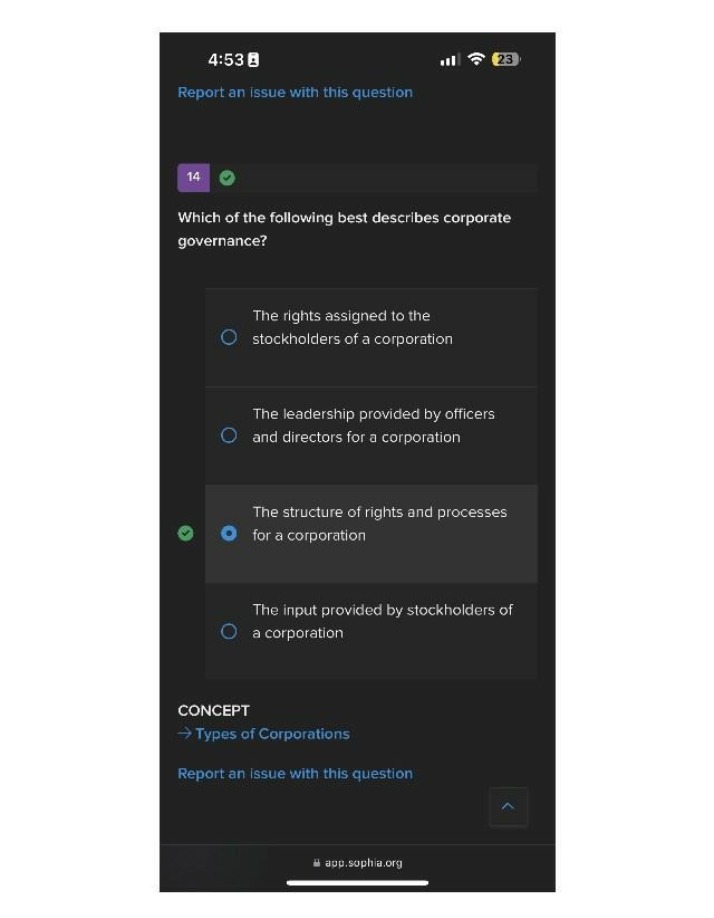 Questions on Corporate Governance