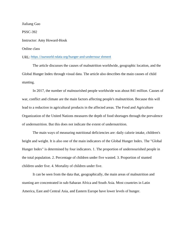 Week 9 Summary for PSSC 392