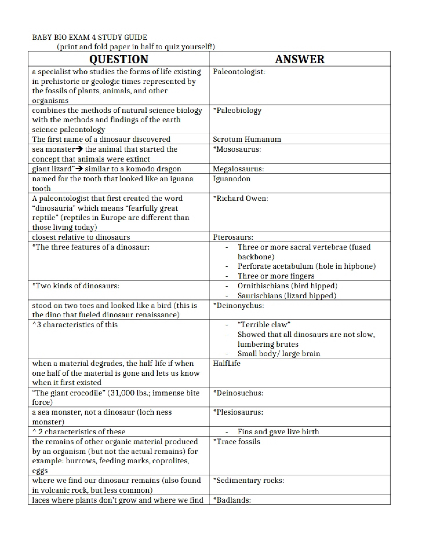 Study Roadmap for Biology Test Four