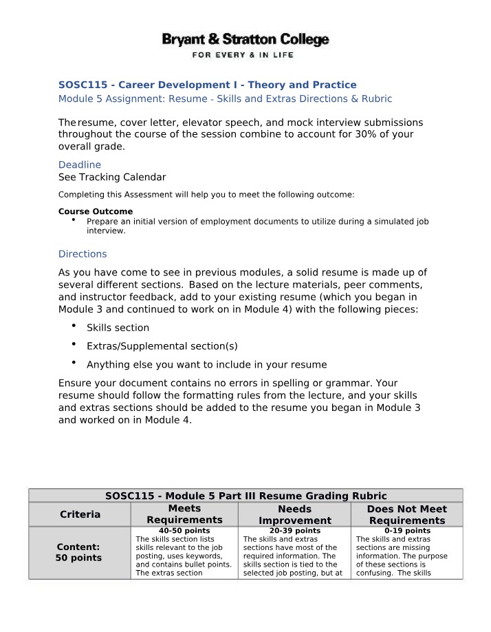 Crafting an Effective Resume - Formatting, Extras, and Skills