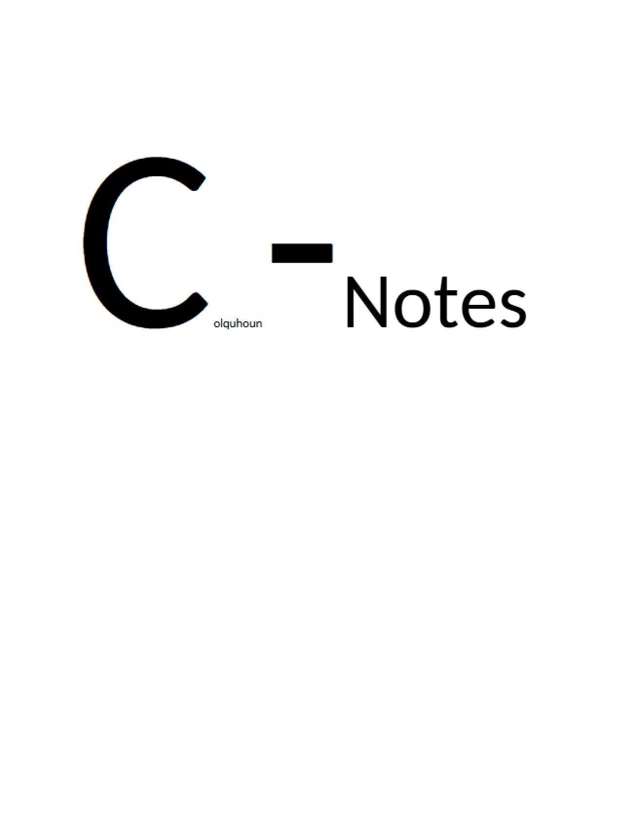 Colquhoun - Notes