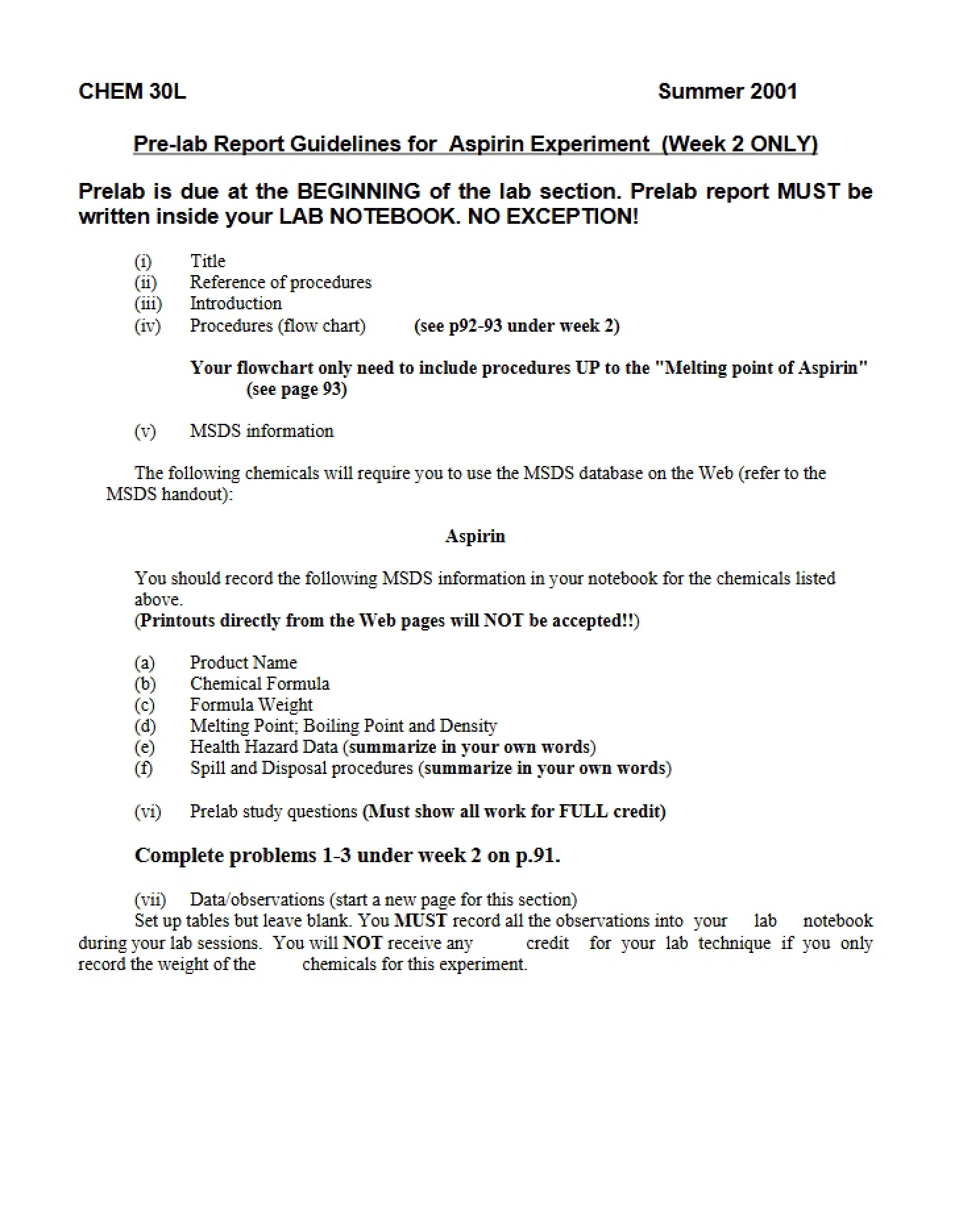 Instructional Guidelines - 3 Pages