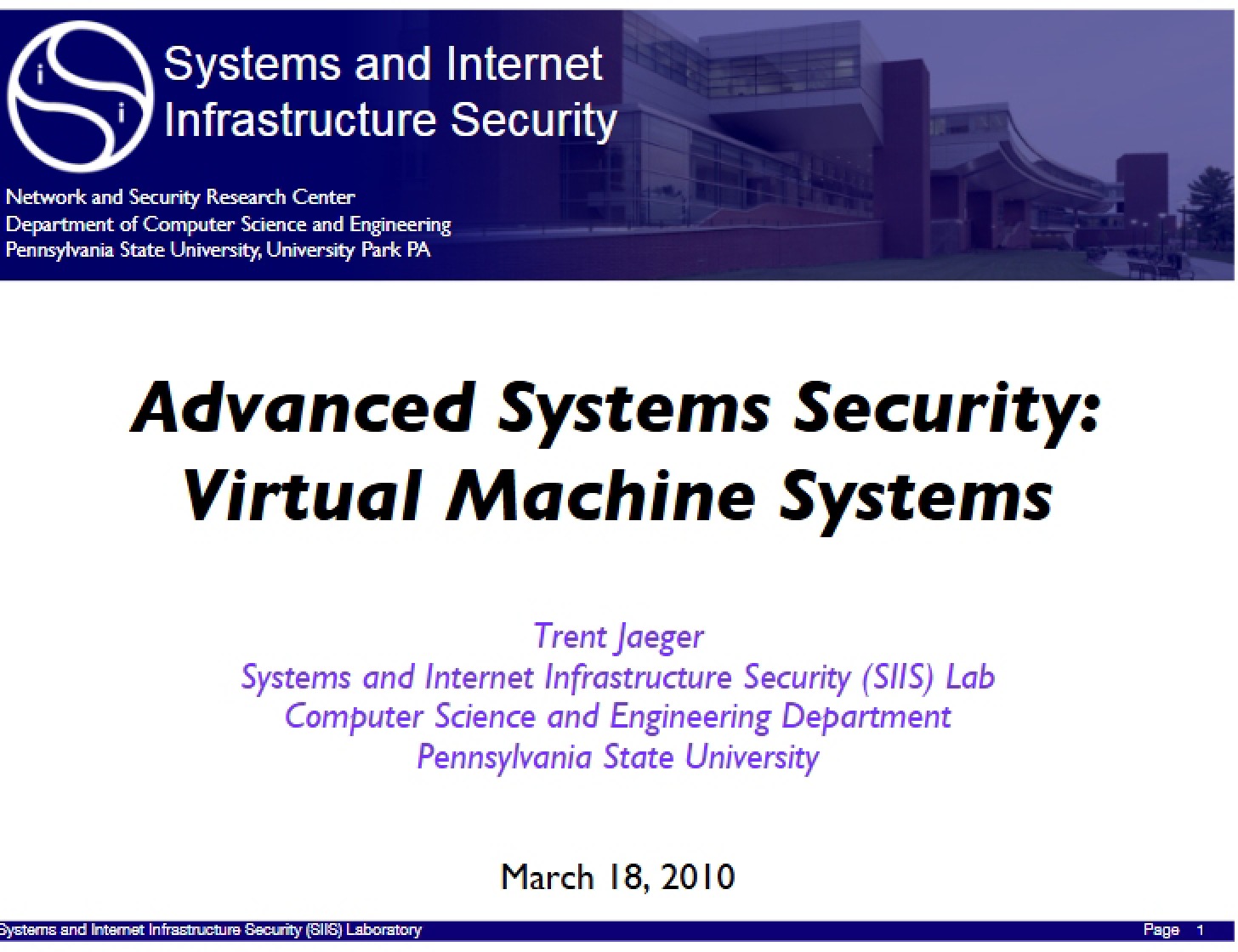 Systems of Virtual Machines