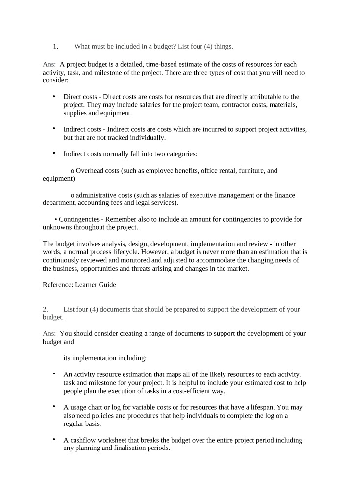 Assignment 1 for BSBPMG533