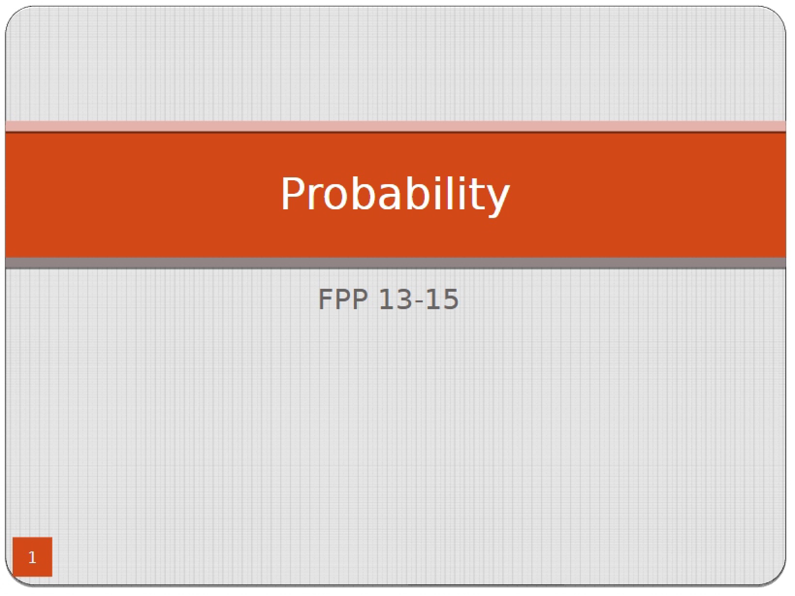 Probability Concepts