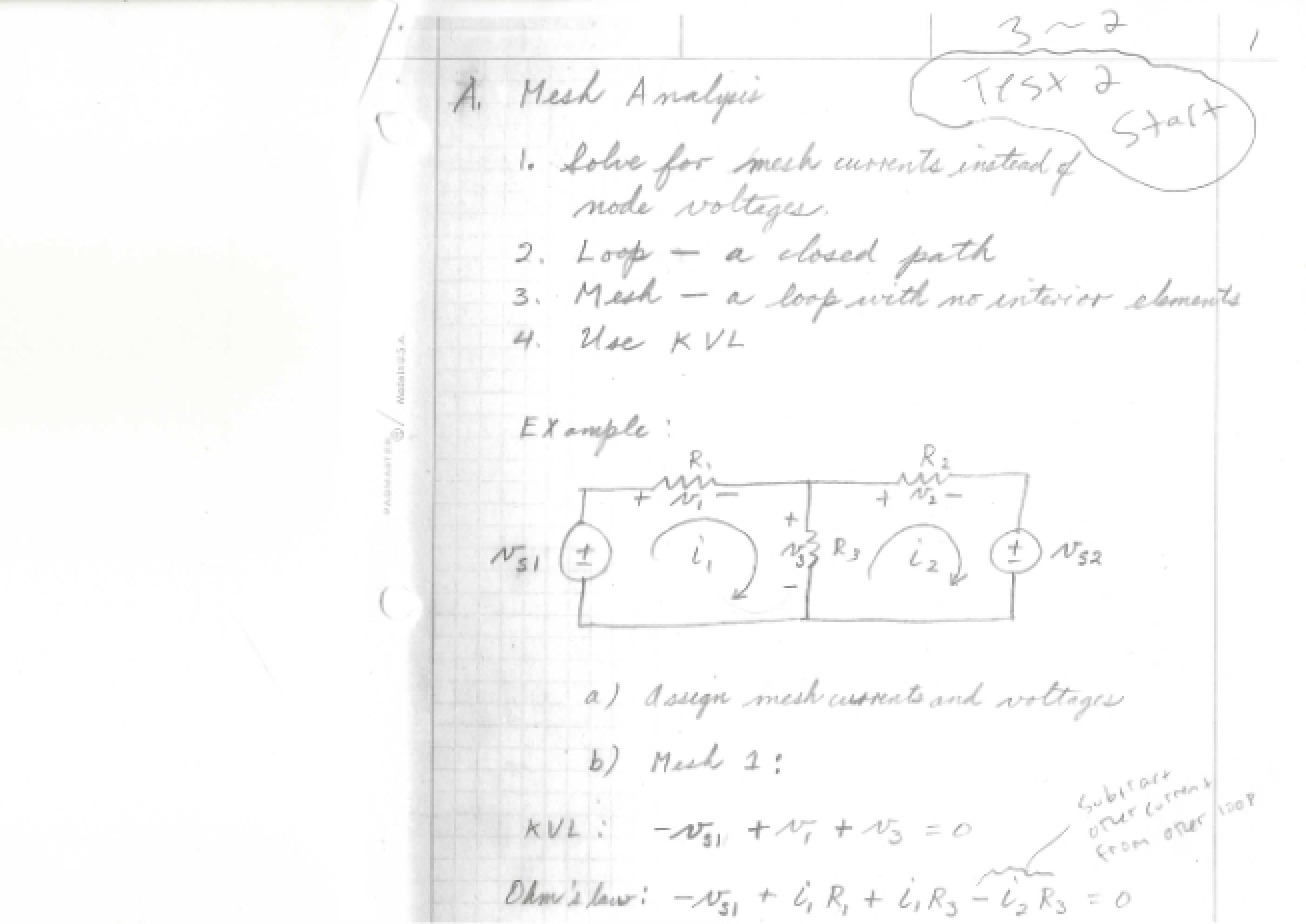 Electric Circuits Notes - 2 Pages