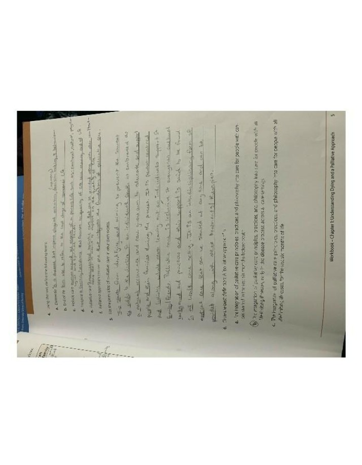 Workbook on Palliative Care and Dying Principles