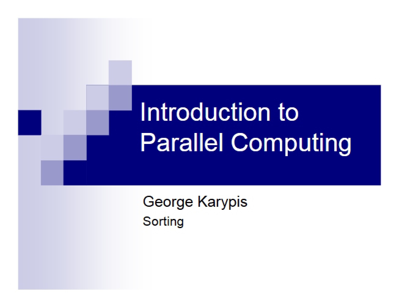 Sorting Algorithms