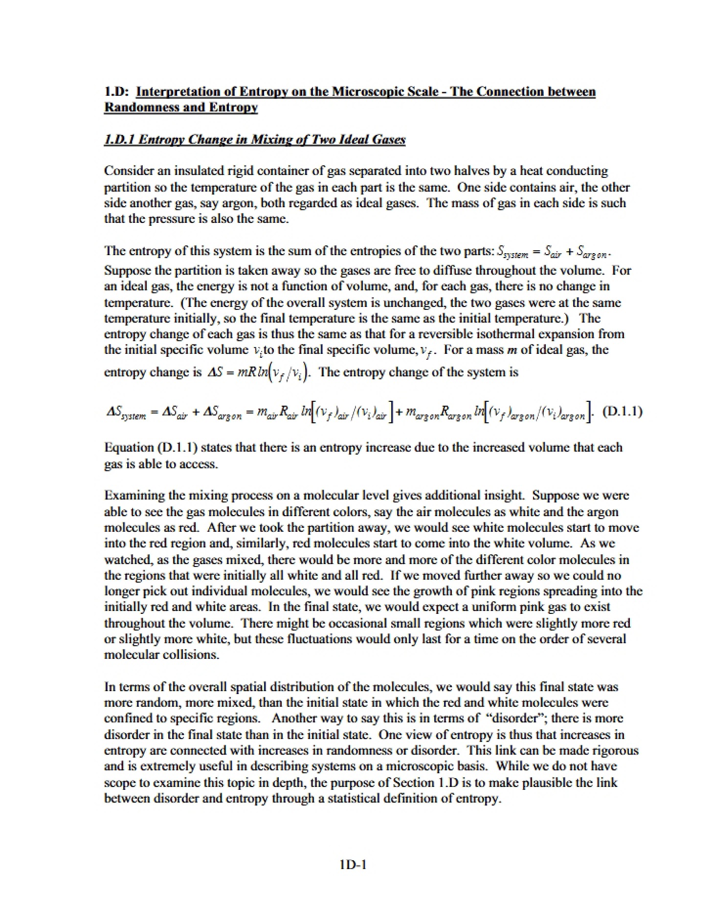 Microscopic Scale Entropy Interpretation