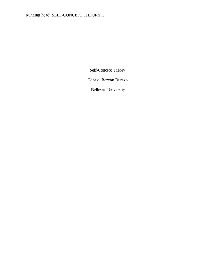 Donald and the Developmental Model of Self-Concept Theory