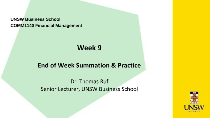 Week 9 Summation - COMM1140