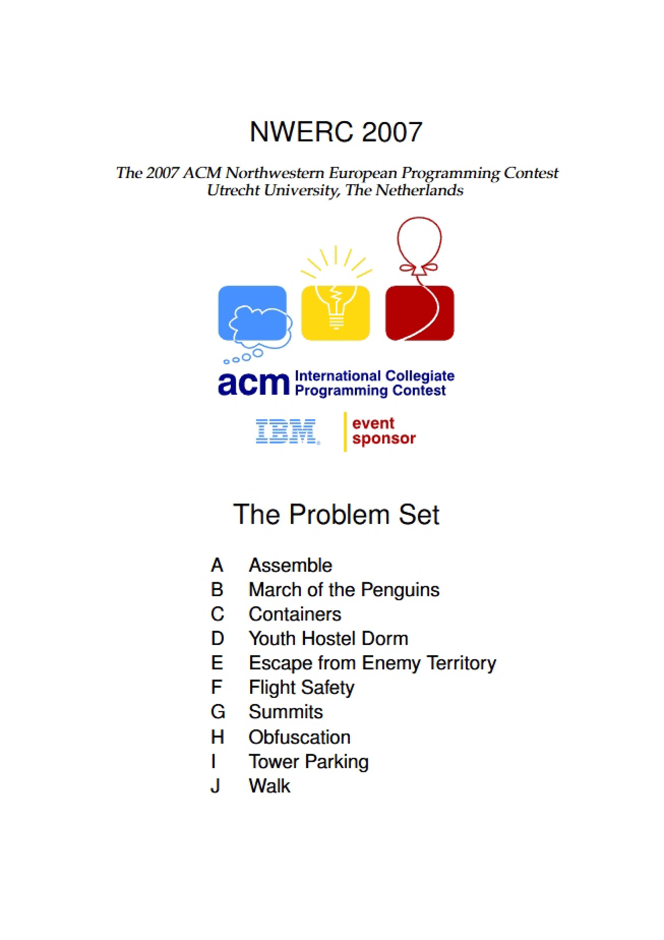 Problem Set for Competition