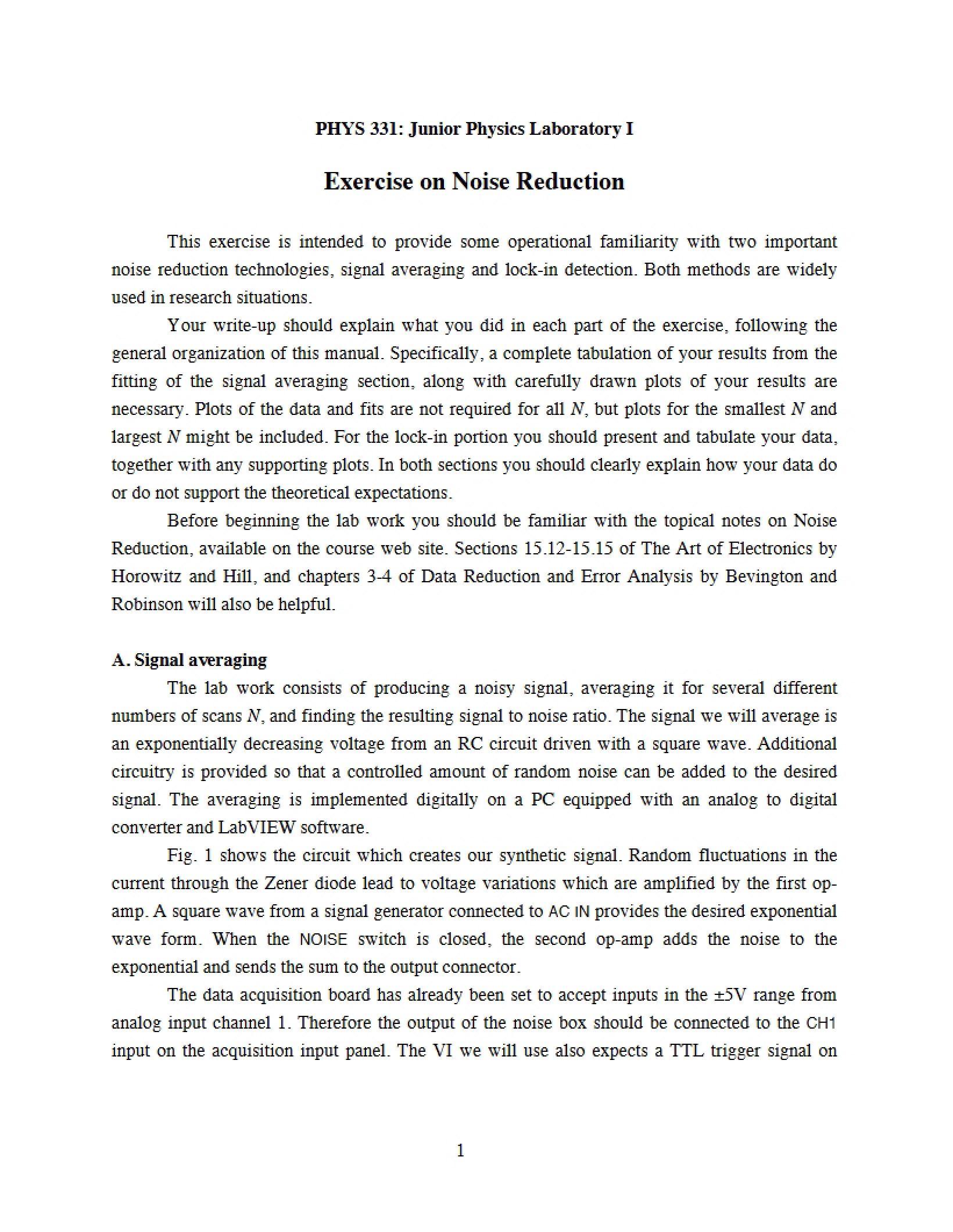 Noise Reduction Exercise