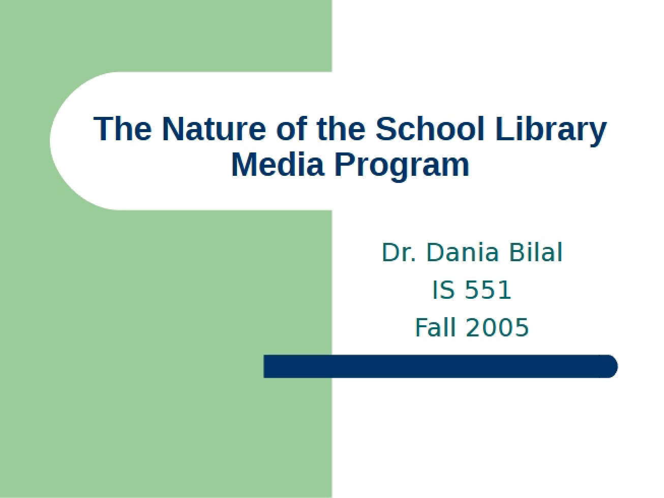 School Library Media Program Nature