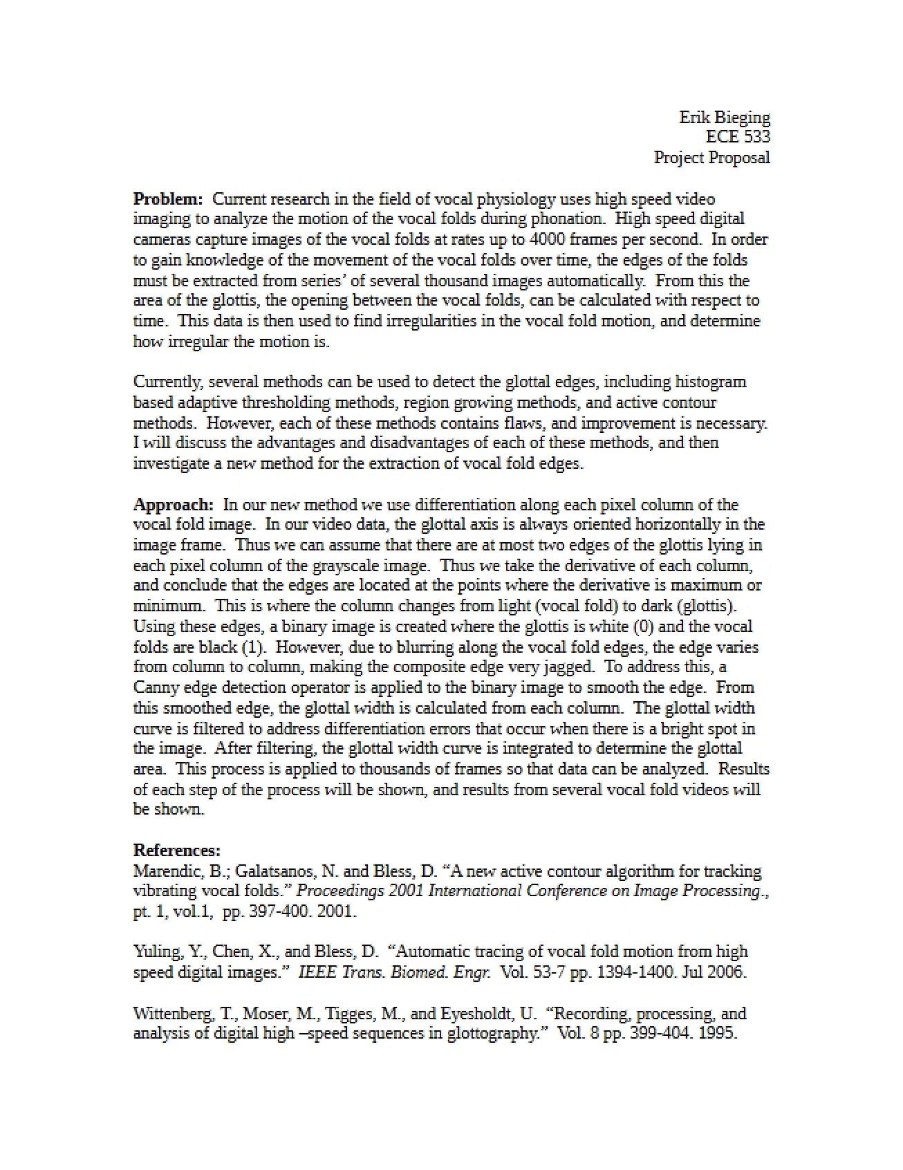 Proposal for Course Project