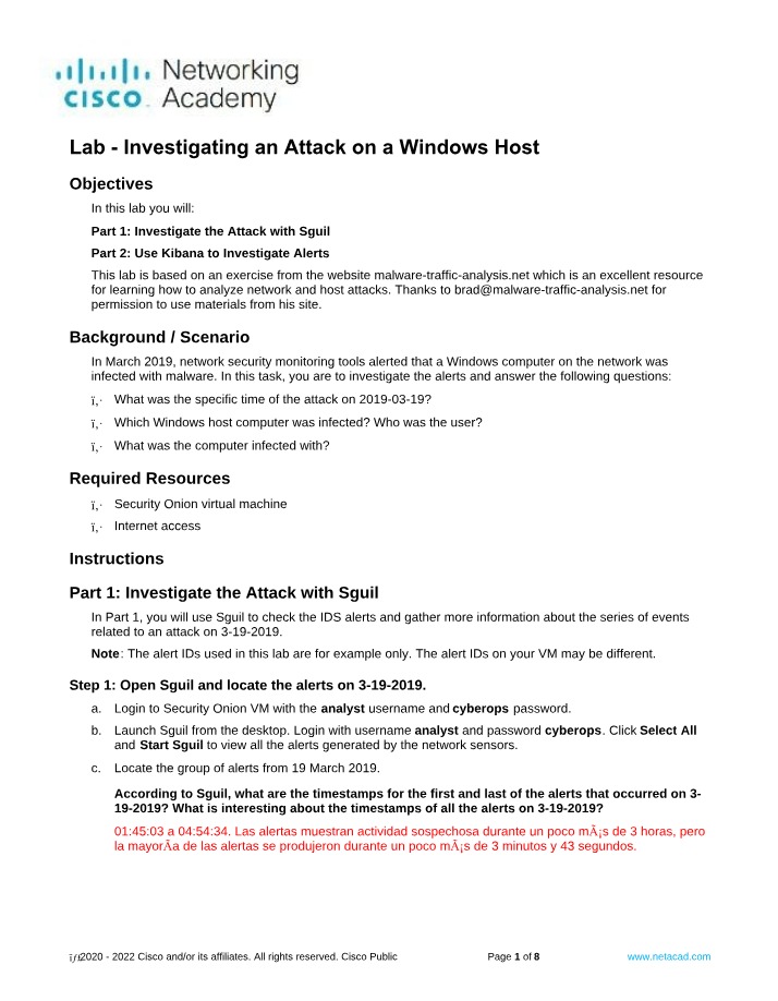 Investigating Alerts and Malware on Windows Hosts