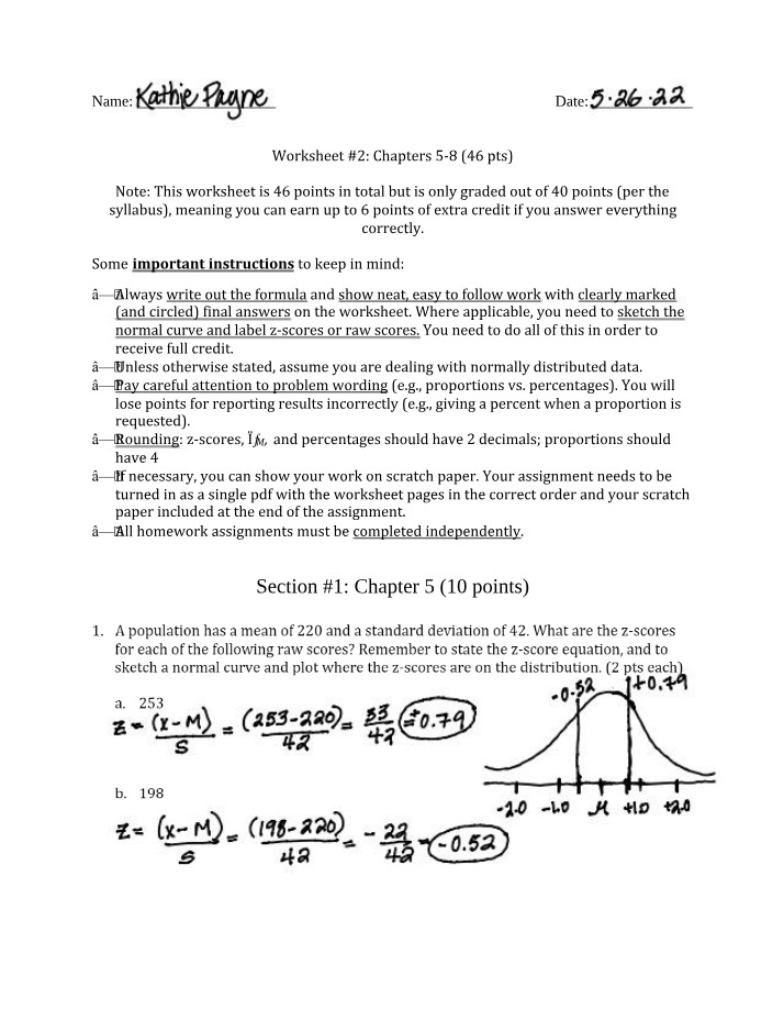 Worksheet for Week 2