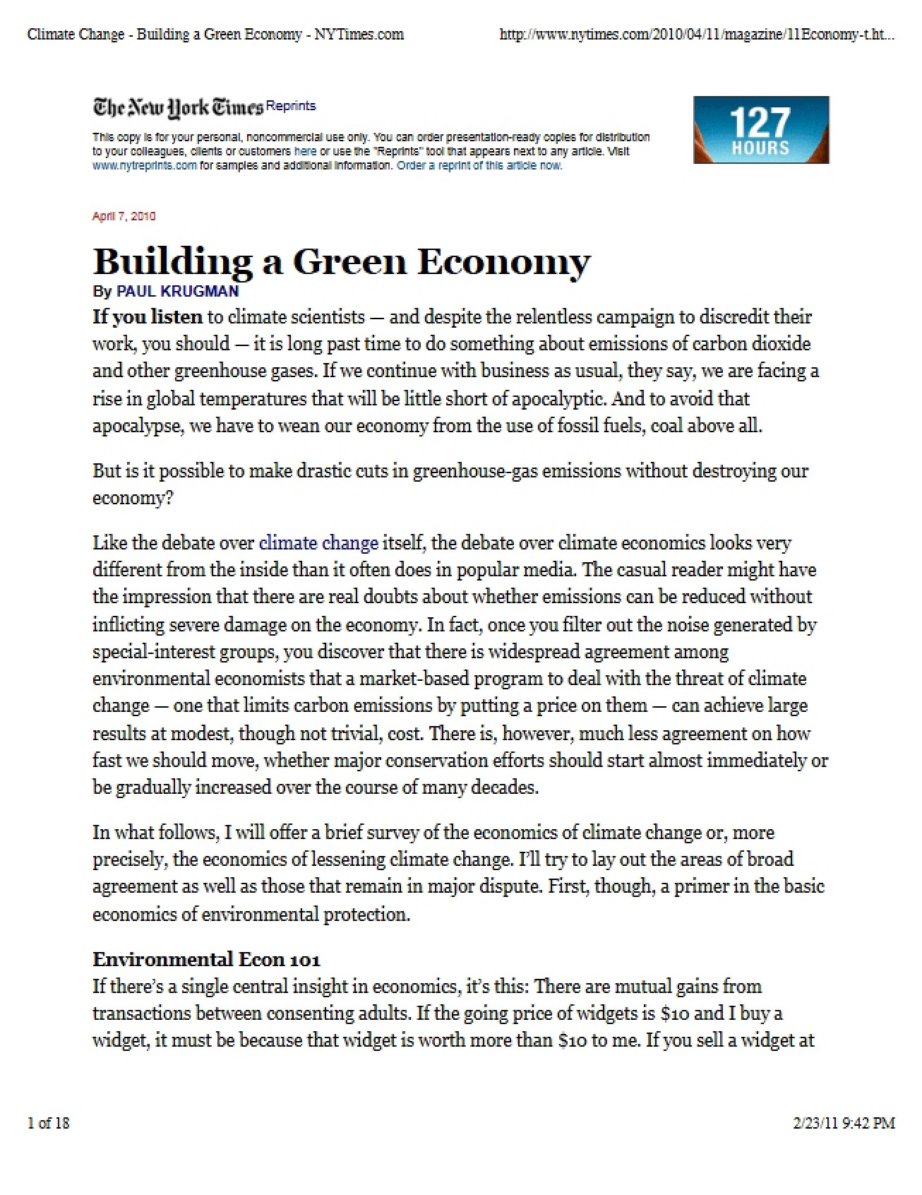 Green Economy Construction