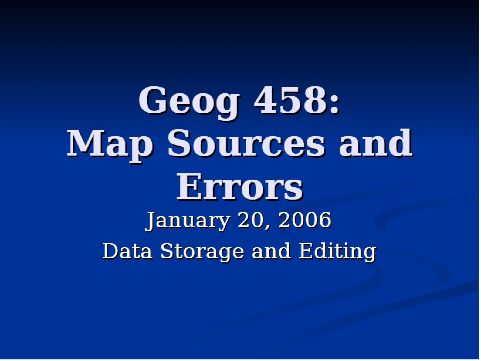 Class Notes Map Sources