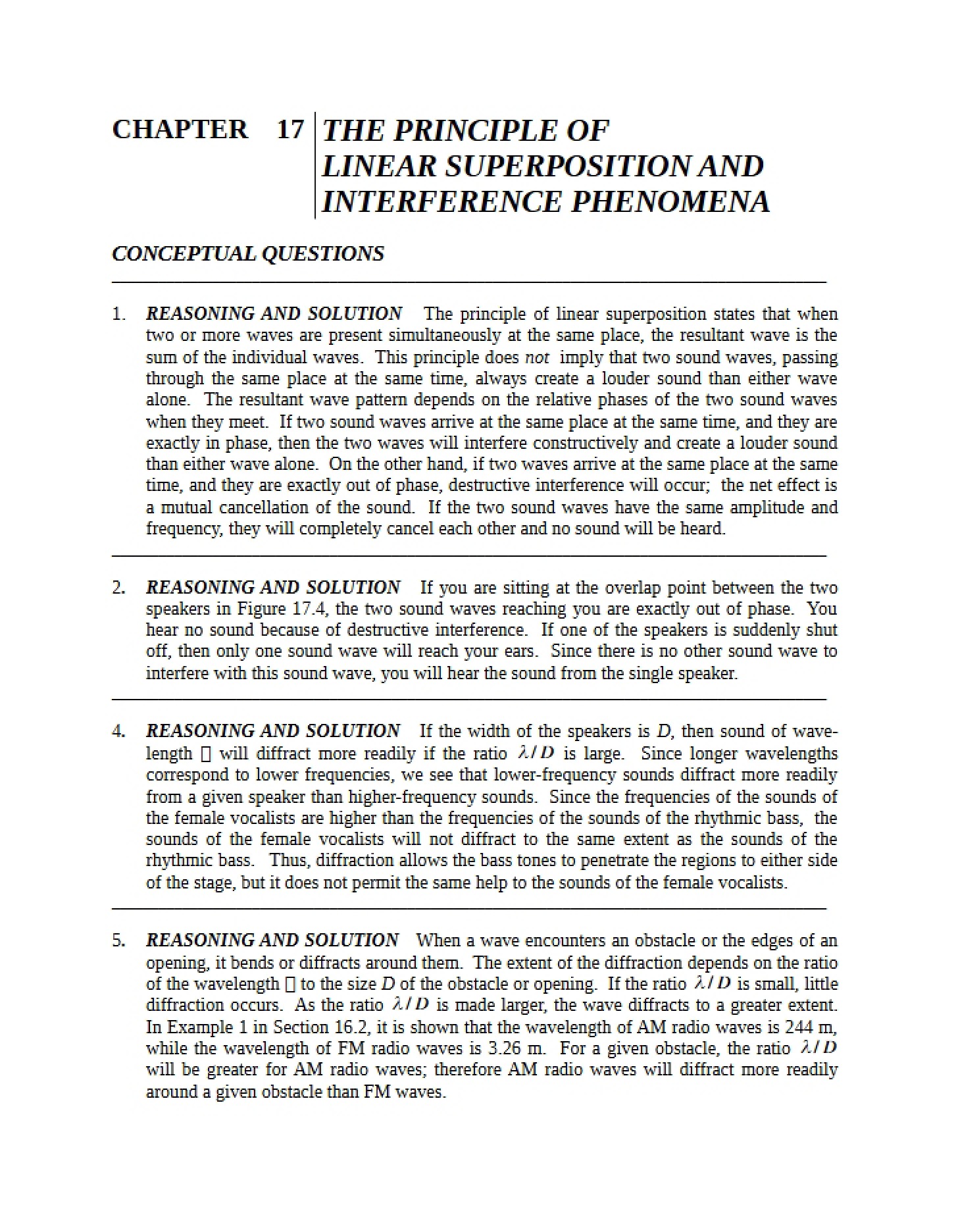 Interference and Linear Superposition Principles