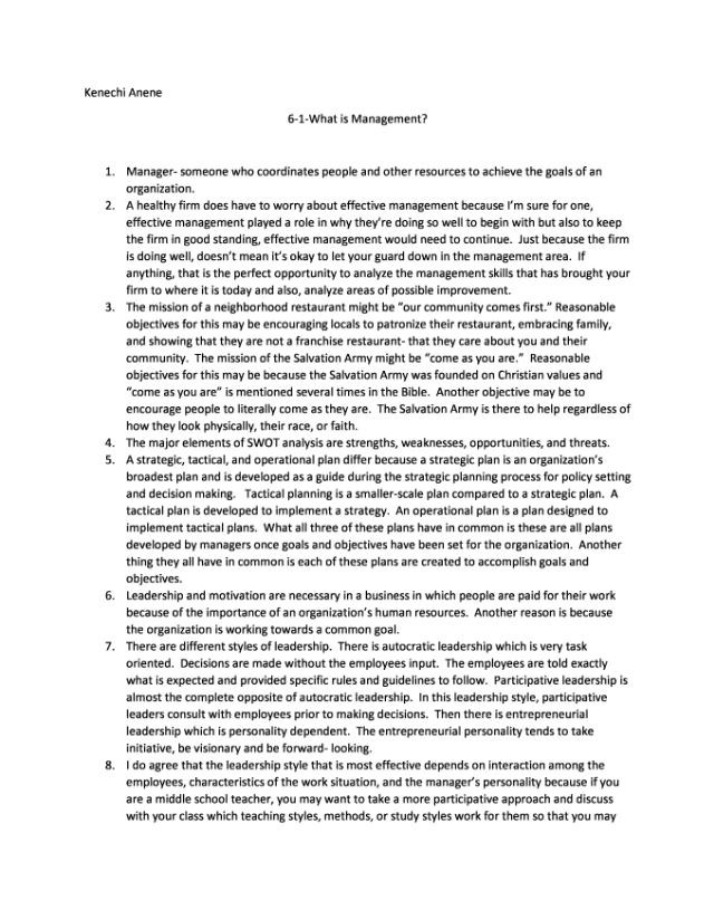What is Management - Section 6-1