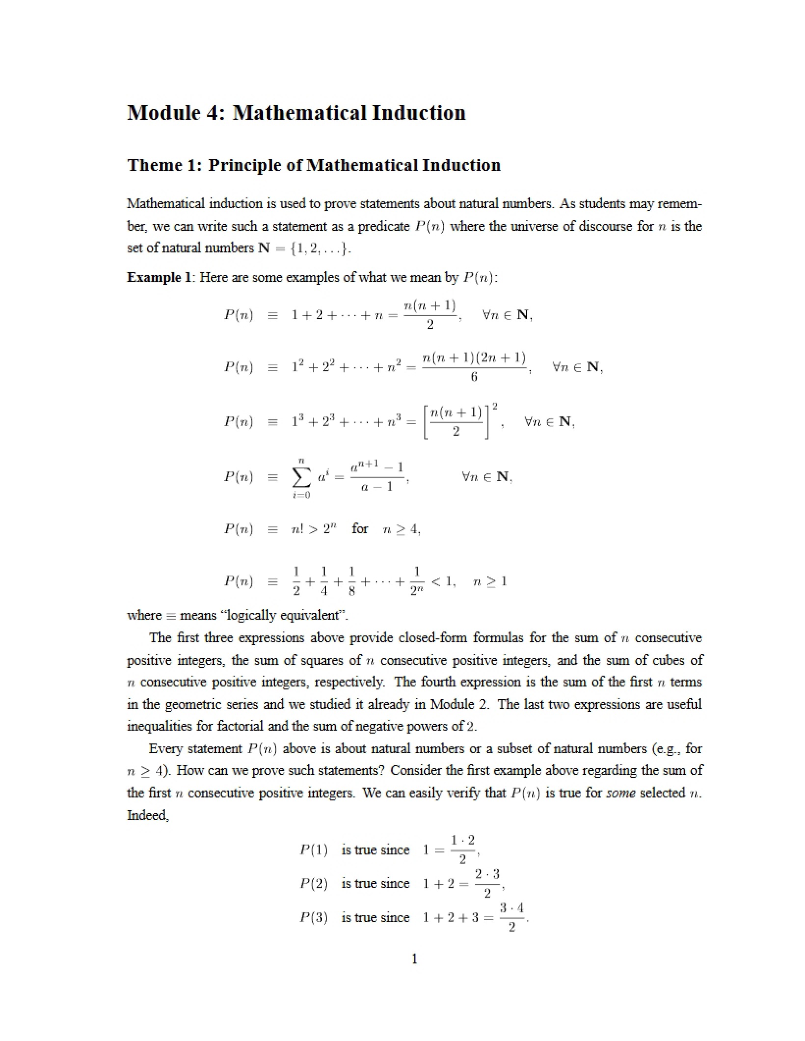 Induction (Mathematical)