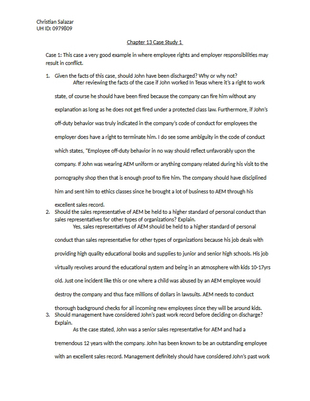 Case Study 01 Chapter 13