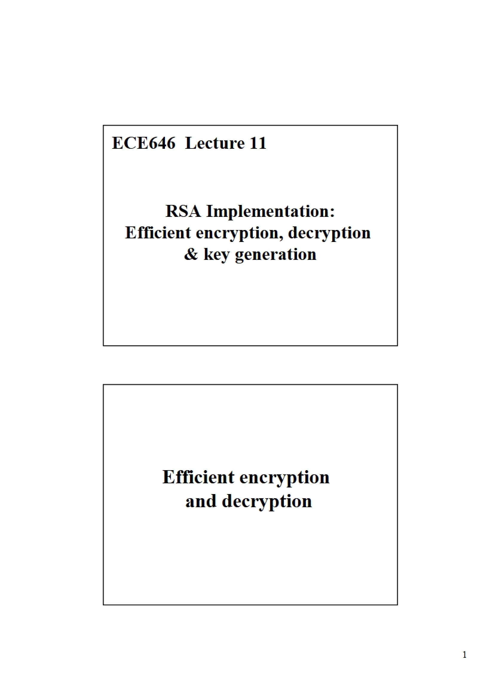 RSA Implementation Efficient Key Gen