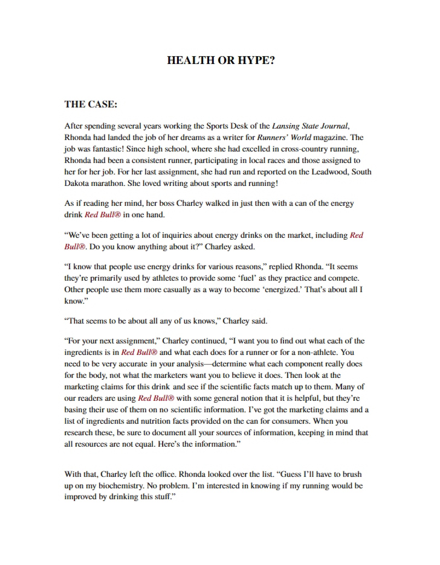 Red Bull Bio Experiment