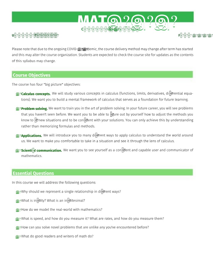 MAT135 Course Overview and Objectives