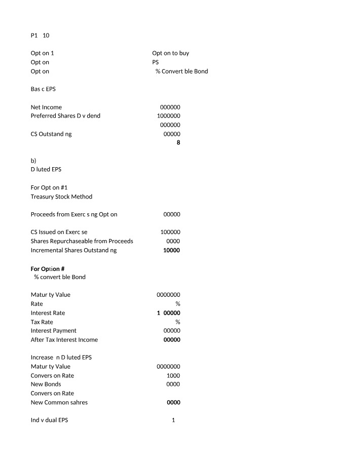 Basic and Diluted EPS Calculation Methods
