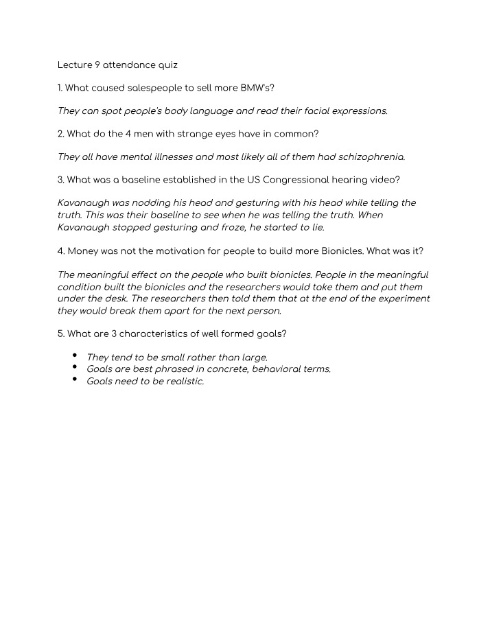 Attendance Quiz for Lecture 9